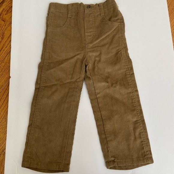 TOD Corduroys Boys 2T Khaki Pants Elastic Waist with Button Closure No Zipper - Picture 1 of 3
